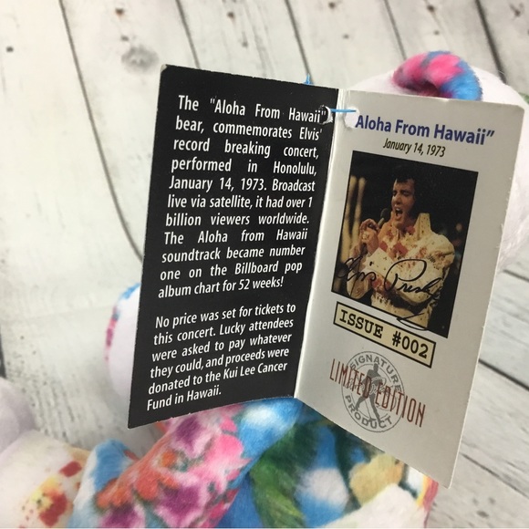 Elvis Presley “Aloha from Hawaii” Vintage Limited Edition #002 Collectible Bear - Picture 3 of 9